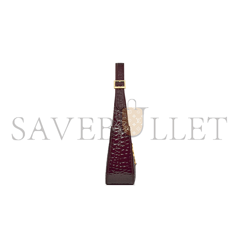 YSL LE 5 À 7 IN CROCODILE-EMBOSSED PATENT LEATHER 657228AAGKR6581 (23*16*6.5cm)